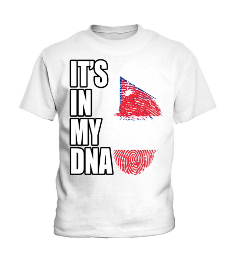 Austrian And Nepalese Mix DNA Flag Heritage Kids T-Shirt