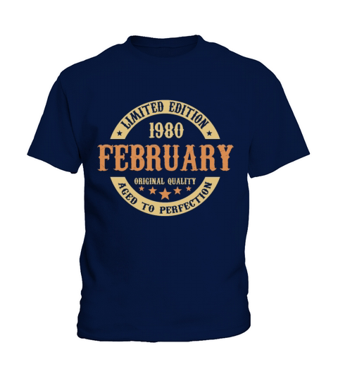 February 1980 Vintage Birthday Present Kids T-Shirt