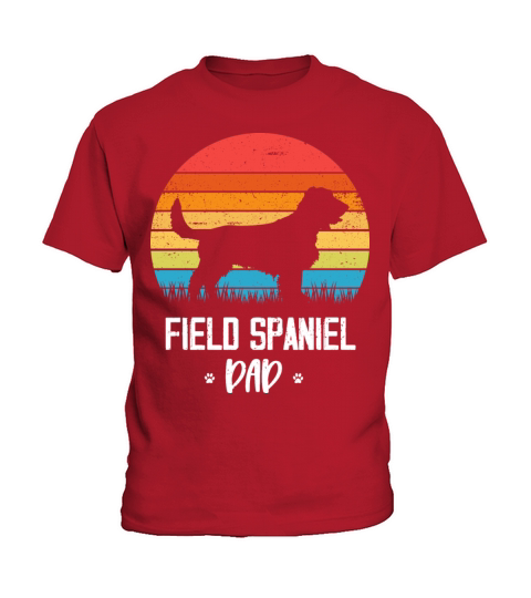 Field Spaniel Dad Retro Vintage Kids T-Shirt