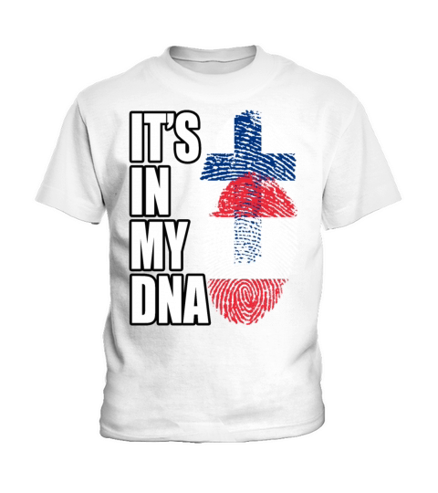 Finland And Austrian Mix Heritage DNA Flag Kids T-Shirt