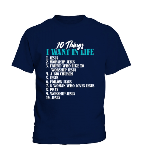Jesus 10 Things Follow Pray Christian Kids T-Shirt