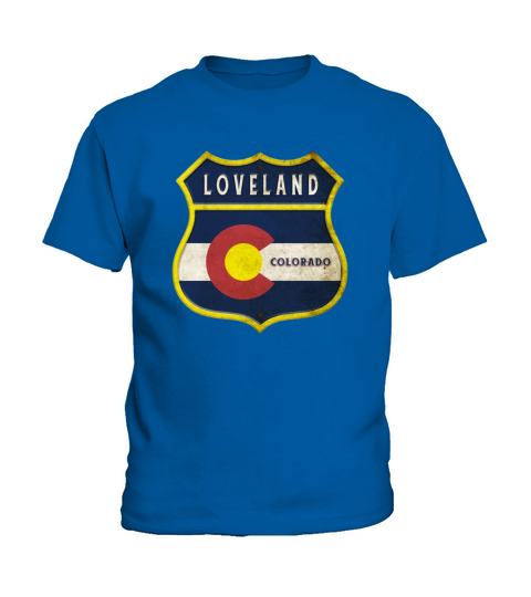 Loveland Colorado crest design Kids T-Shirt
