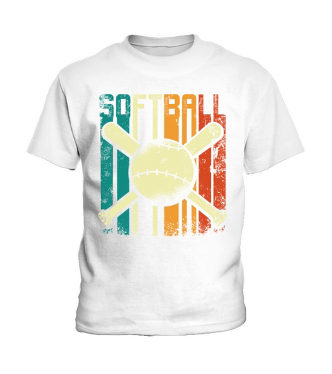 Retro Vintage Softball Kids T-Shirt
