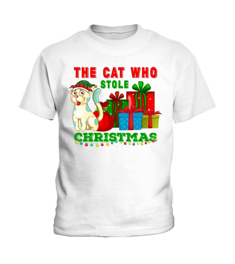 The Cat Who Stole Christmas Kids T-Shirt