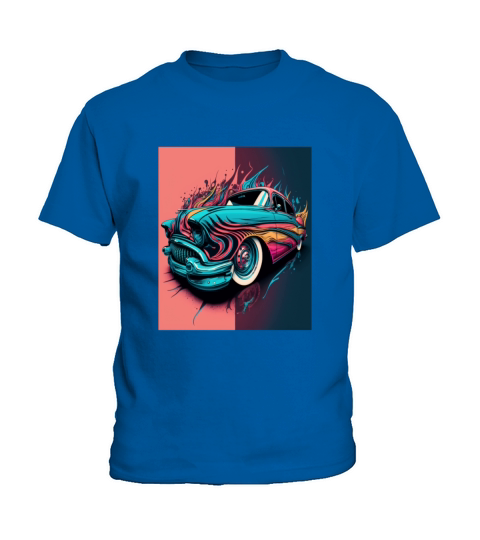 Vintage Sports Car Lovers Retro Pop Art Sports Car Kids T-Shirt