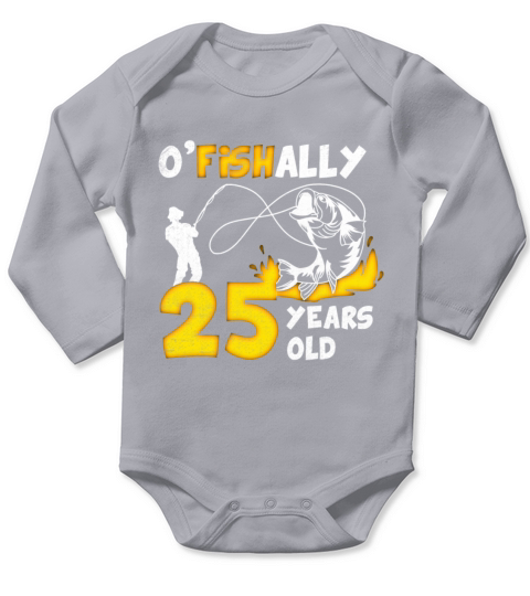 25th Birthday Fishing 1978 Vintage Fisherman Angle Long Sleeve Baby One-Piece