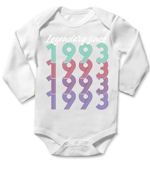 30th birthday vintage 1993 legendary since 1993 Long Sleeve Baby One-Piece