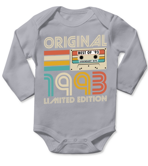 30th birthday vintage 1993 original 1993 Long Sleeve Baby One-Piece