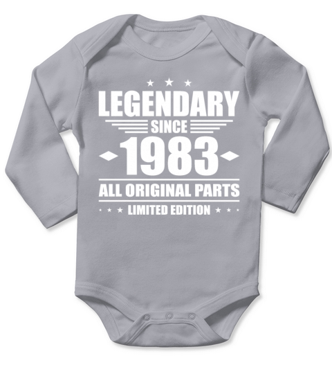 40th birthday vintage 1983 legendary since 1983 Long Sleeve Baby One-Piece
