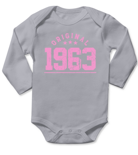 60 Years Vintage 1963 Retro 60th Birthday Long Sleeve Baby One-Piece