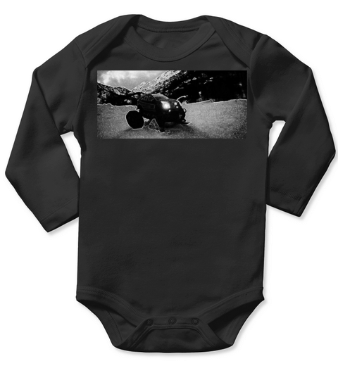 A Custom Cadillac Hobby RC Car in Snowy Mountains Long Sleeve Baby One-Piece