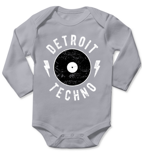 Detroit Techno Classic Shirt Vinyl EDM Electronic Long Sleeve Baby One-Piece