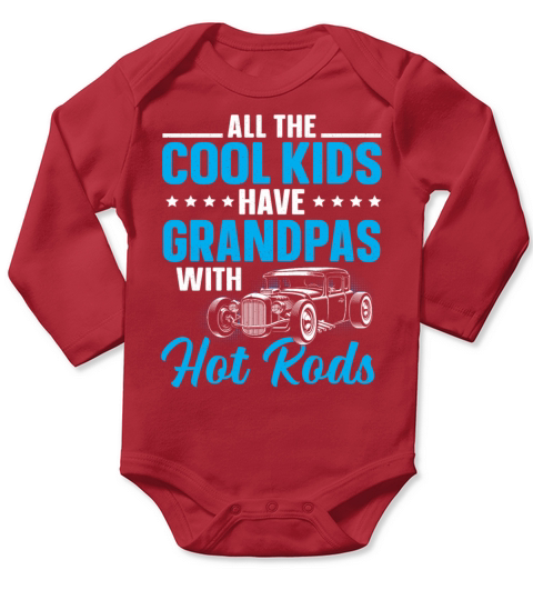Grandpas Hot Rods Classic Car Vintage Hotrod Long Sleeve Baby One-Piece