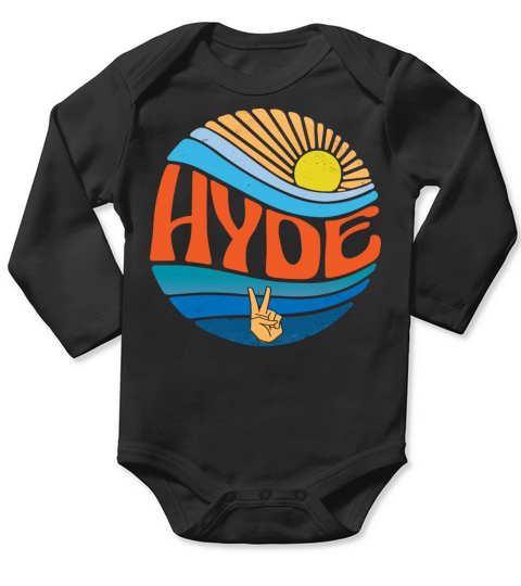 Hyde Shirt Vintage Sunset Hyde Groovy Tie Dye Long Sleeve Baby One-Piece