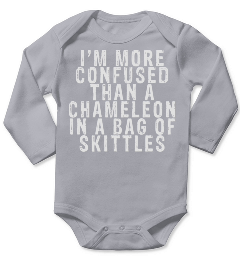 I m More Confused Than A Chameleon Long Sleeve Baby One-Piece