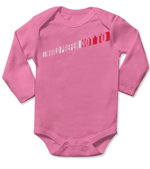 I prefer not to Long Sleeve Baby One-Piece