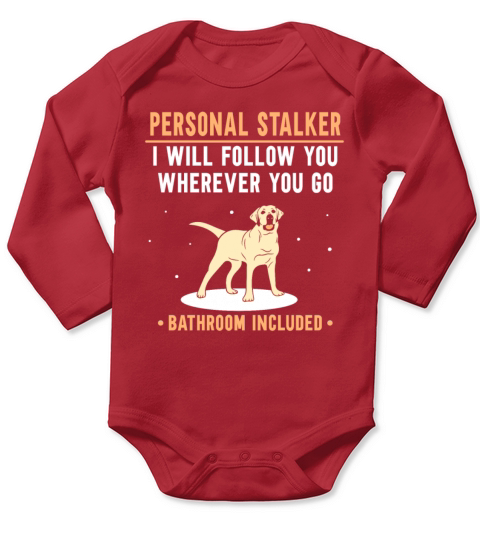 I Will Follow You Labrador Long Sleeve Baby One-Piece