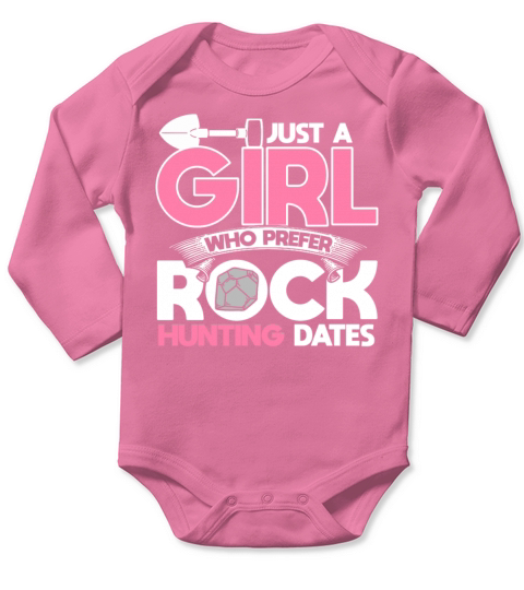 Just A Girl Who Prefer Rock Hunting Dates Long Sleeve Baby One-Piece