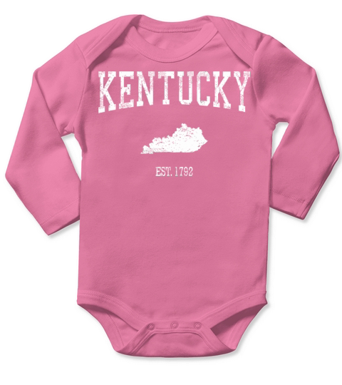 Kentucky Vintage Ky Old Retro Sports Long Sleeve Baby One-Piece