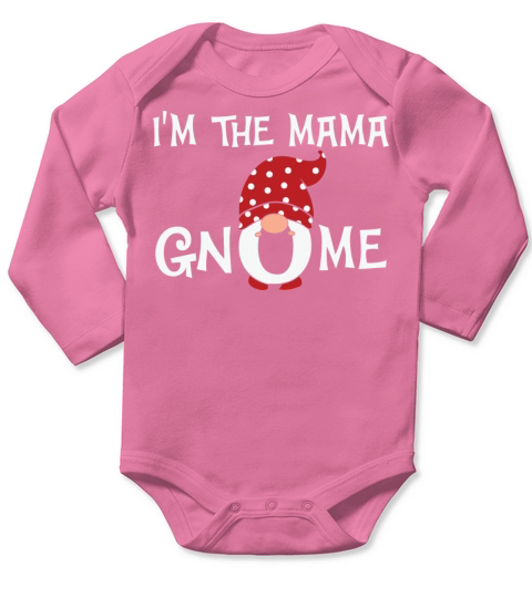 Mama Gnome Christmas Matching Family Long Sleeve Baby One-Piece