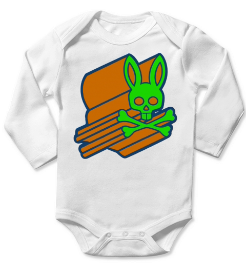 New 3D Bunny Psycho Horror Long Sleeve Baby One-Piece