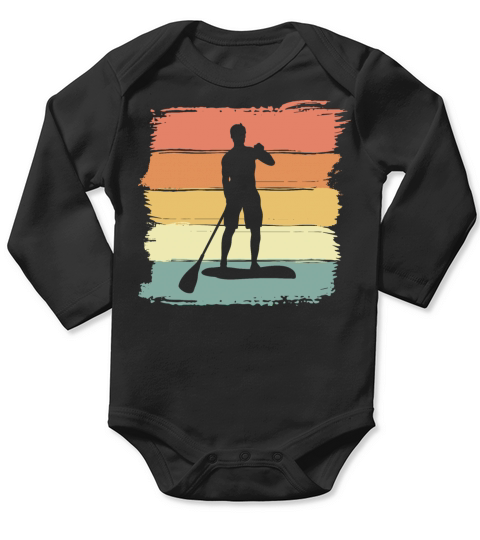 Paddleboard vintage retro paddleboard gift Long Sleeve Baby One-Piece