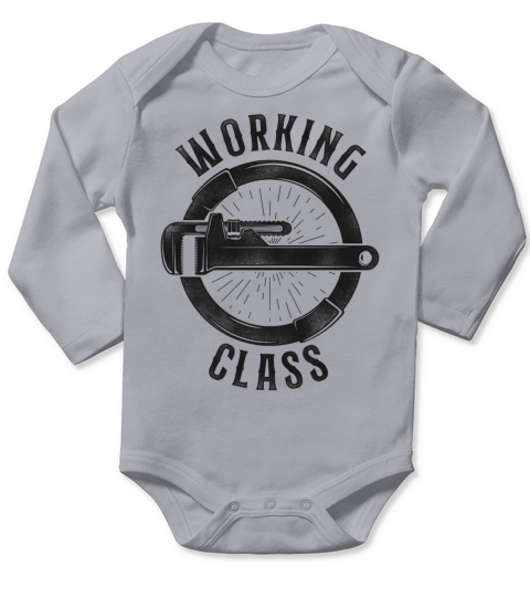 Plumbing Plumber Vintage Working Long Sleeve Baby One-Piece