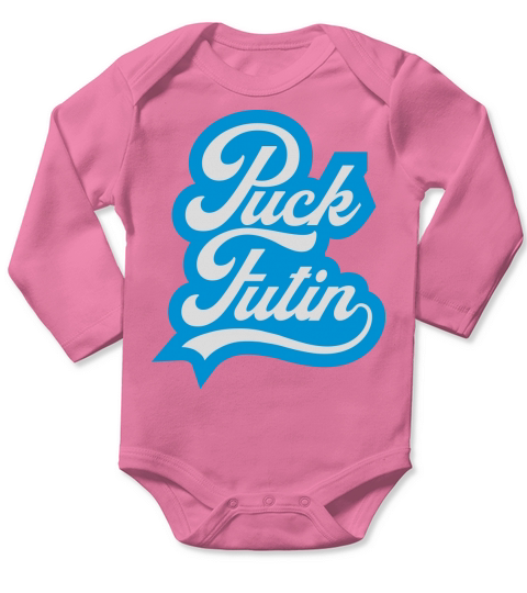 puck futin logo design Long Sleeve Baby One-Piece