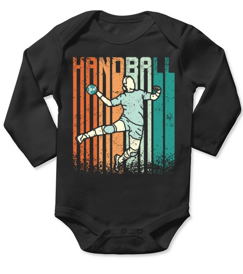 Retro Vintage Handball Long Sleeve Baby One-Piece