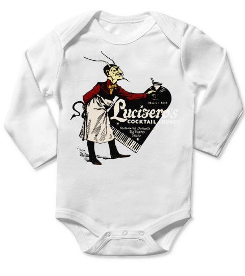Vintage Detroit Italian Piano Bar Long Sleeve Baby One-Piece
