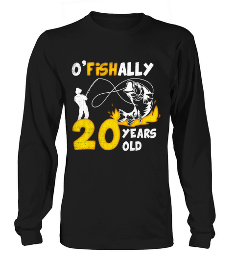 20th Birthday Fishing 1973 Vintage Fisherman Angle Long sleeved Unisex