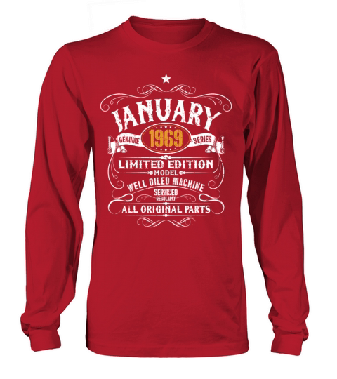 50th Birthday - Vintage January 1969 Funny Gift Long sleeved Unisex