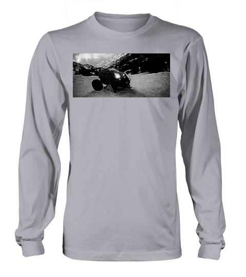 A Custom Cadillac Hobby RC Car in Snowy Mountains Long sleeved Unisex