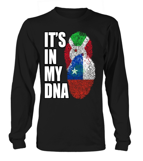 Burundian And Chilean Mix Heritage DNA Flag Long sleeved Unisex