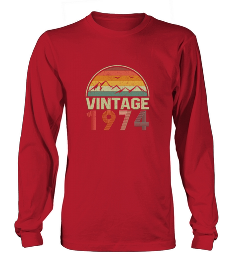 Classic Vintage 1974 Birthday Gift Idea Long sleeved Unisex