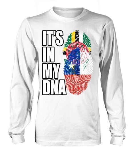 Dominican And Chilean Mix Heritage DNA Flag Long sleeved Unisex