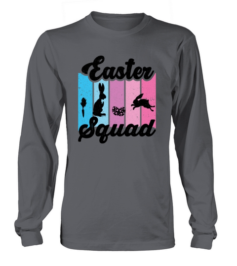 Easter Squad Retro Vintage Bunny Long sleeved Unisex