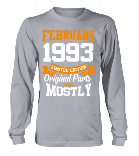 February 1993 Vintage Birthday Present Long sleeved Unisex