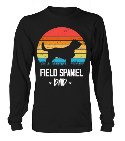 Field Spaniel Dad Retro Vintage Long sleeved Unisex