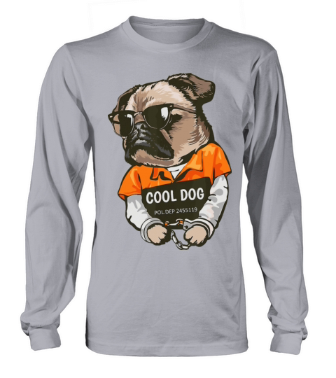 Funny Pug Cool Dog Lover Long sleeved Unisex