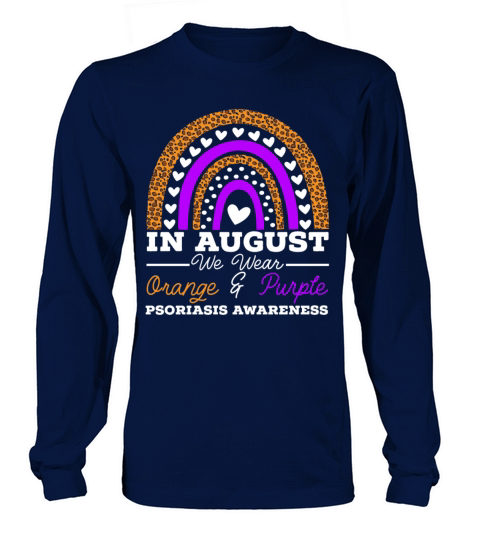 In August We Wear Orange And Purple Psoriasis Long sleeved Unisex