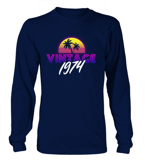 Retrowave Vintage 1974 Birthday Gift Idea Long sleeved Unisex