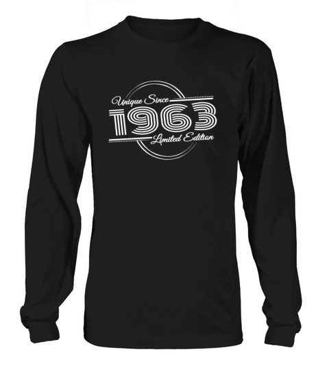 Unique since 1963 Retro Birthday Vintage Style Long sleeved Unisex