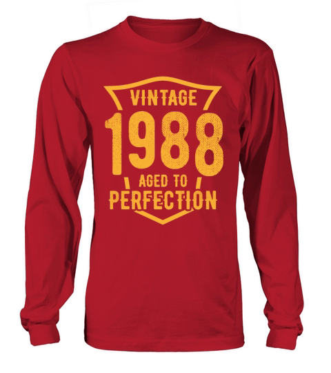 Vintage 1988 Aged To Perfection 35th Birthday Long sleeved Unisex