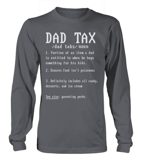 Vintage Dad Tax Definition Men Funny Fathers Day Long sleeved Unisex