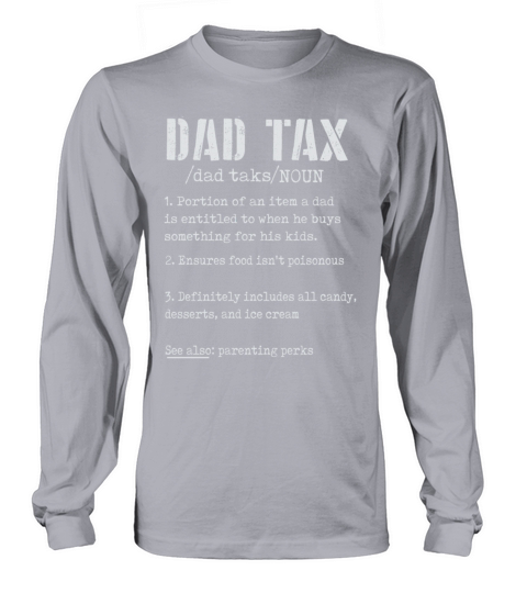 Vintage Dad Tax Definition Men Funny Fathers Day Long sleeved Unisex