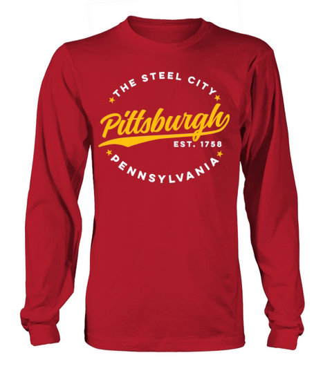 Vintage Pittsburgh Pennsylvania The S l City Yello Long sleeved Unisex