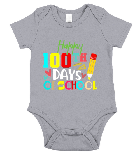 100 Days Of School Design for Kindergarten Teacher Short Sleeve Baby One-Piece