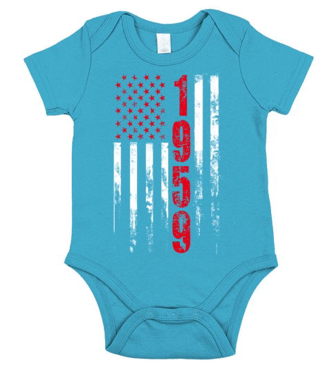 1959 - T - shirt for american who was born in 19 Short Sleeve Baby One-Piece