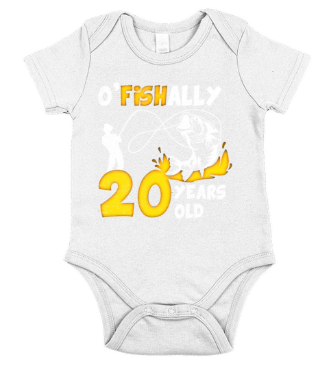 20th Birthday Fishing 1973 Vintage Fisherman Angle Short Sleeve Baby One-Piece